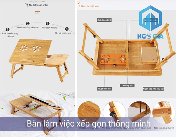 bàn làm việc xếp gọn