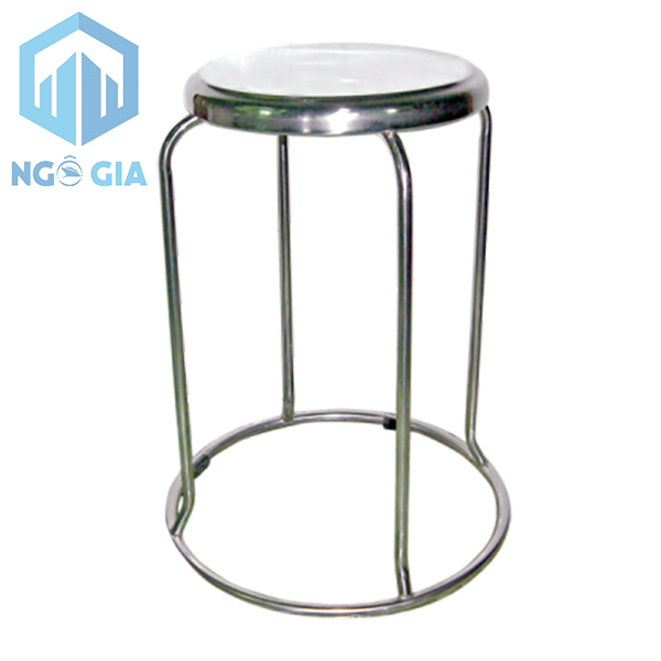 Ghế Inox tròn ID145 bằng chất liệu Inox cao cấp chống rỉ nước