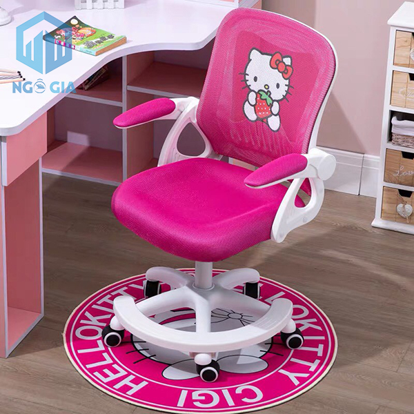 Ghế cho bé gái với hình Hello Kitty màu hồng xinh xắn