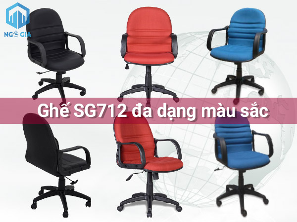 Ghế xoay SG712 có rất nhiều màu sắc để lựa chọn