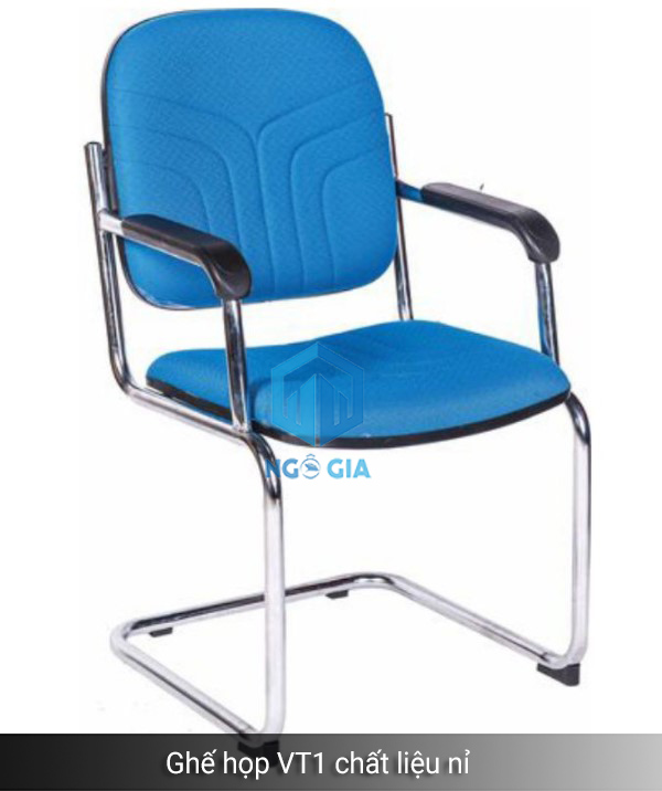 Mẫu ghế VT1 bọc vải mỉ màu xanh dương