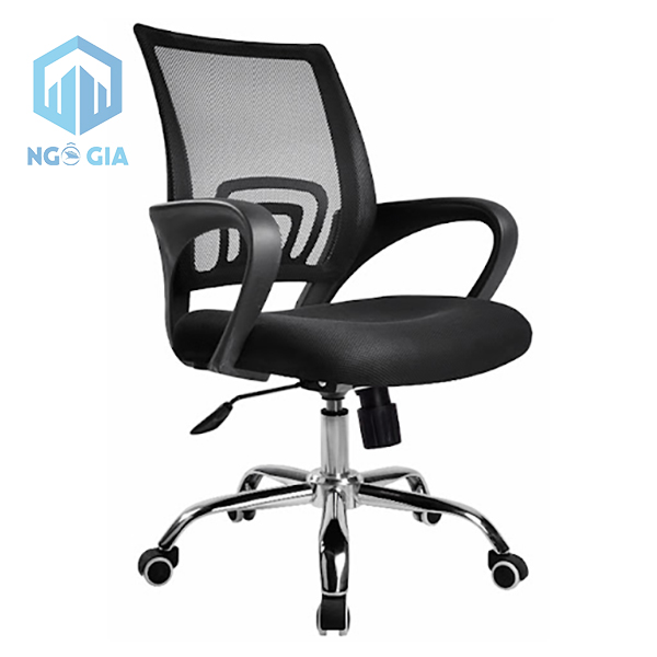 Mẫu ghế phổ biến dành cho văn phòng với kích thước ghế ngồi tiêu chuẩn.
