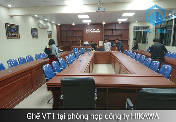 Thi công phòng họp, ghế VT1 cho công ty HIKAWA