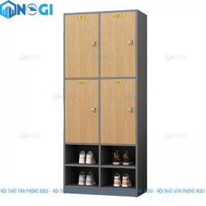Tủ Locker gỗ 4 ngăn kệ giày LKG2N2-G