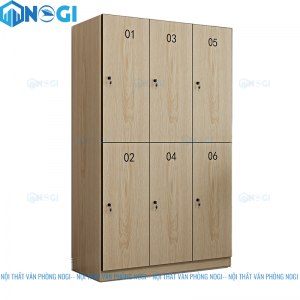 Tủ Locker gỗ 6 ngăn LKG3N2-T